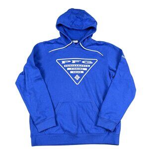 Columbia PFG Mens Blue Fishing Sportswear Hoodie Sz Medium